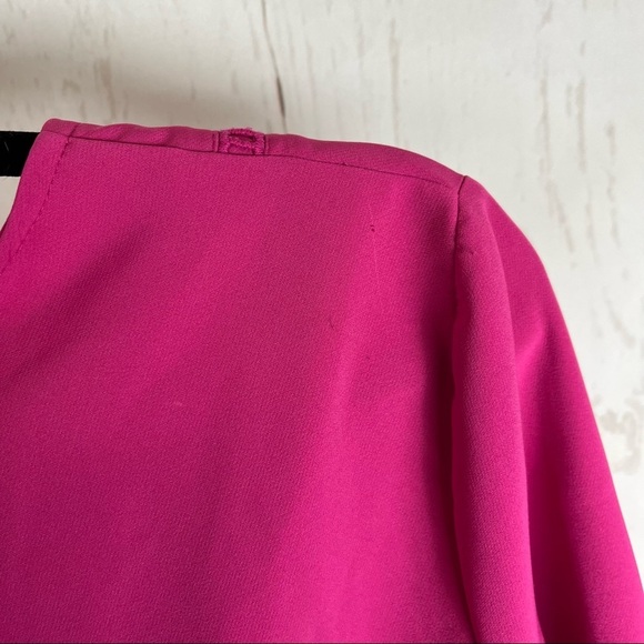 Charles Henry Pink mini dress with long bell sleeves. Medium - Picture 10 of 10